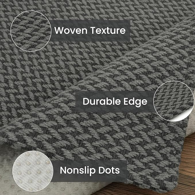 IOHOUZE Small Area Rug 2x3 Washable Woven Rugs