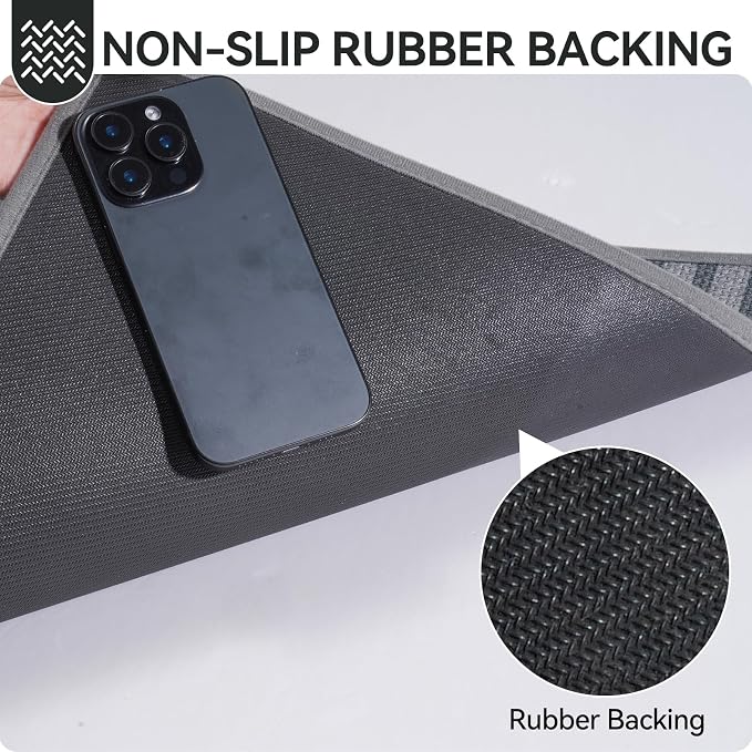 Front Door Mat 24''x35'', Absorbent Dirt Resist Washable Non Slip Low-Profile