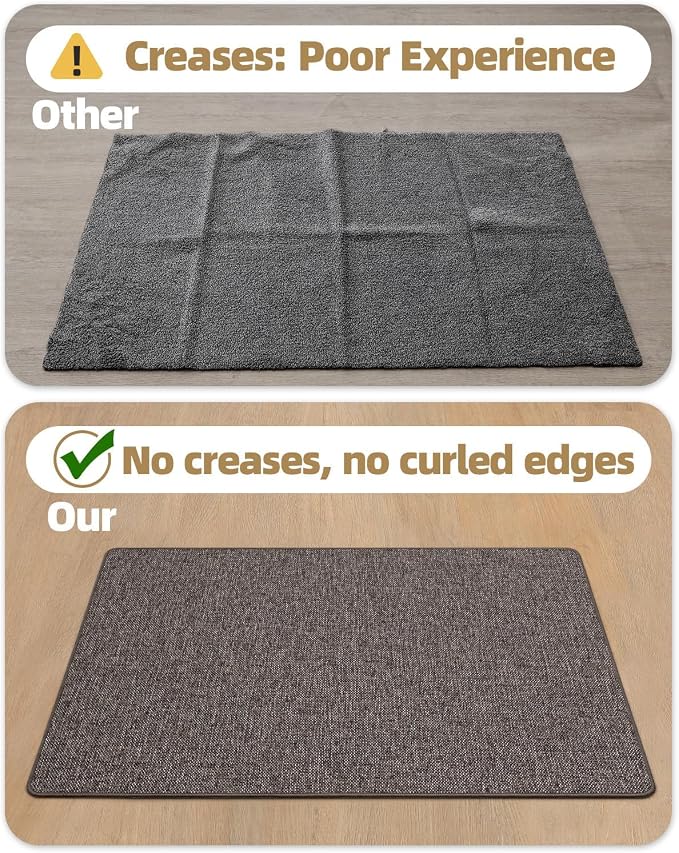 Color&Geometry Ultra Thin Indoor Door Mat 48"x72", Non Slip Rubber Backed Dirt