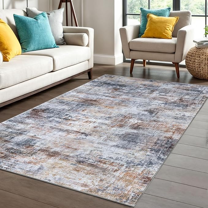 IOHOUZE Abstract Area Rug 4x6 Ft Washable Rugs