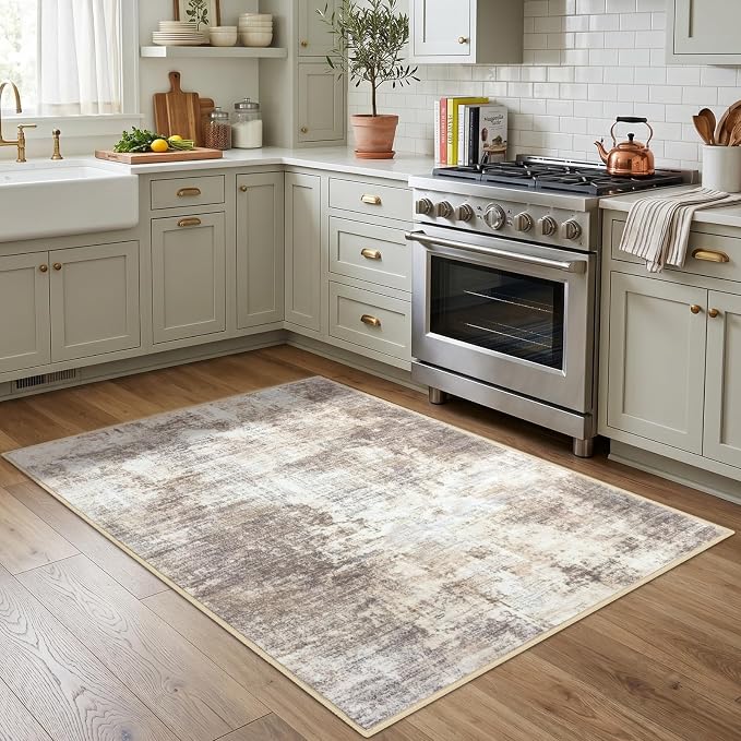 IOHOUZE Abstract Area Rug 4x5 Ft Washable Rugs
