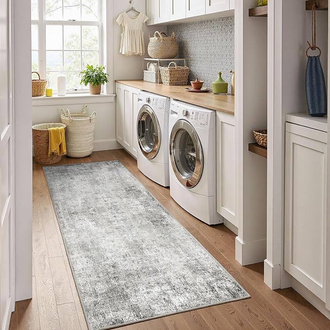 RELEANY Washable Area Rugs 2'x10' Non-Slip Modern Abstract Soft