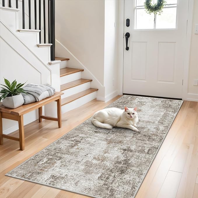 Washable Non Slip Runner Rug 3x8 – Hallway Runner Rug & Kitchen Carpet Runner –
