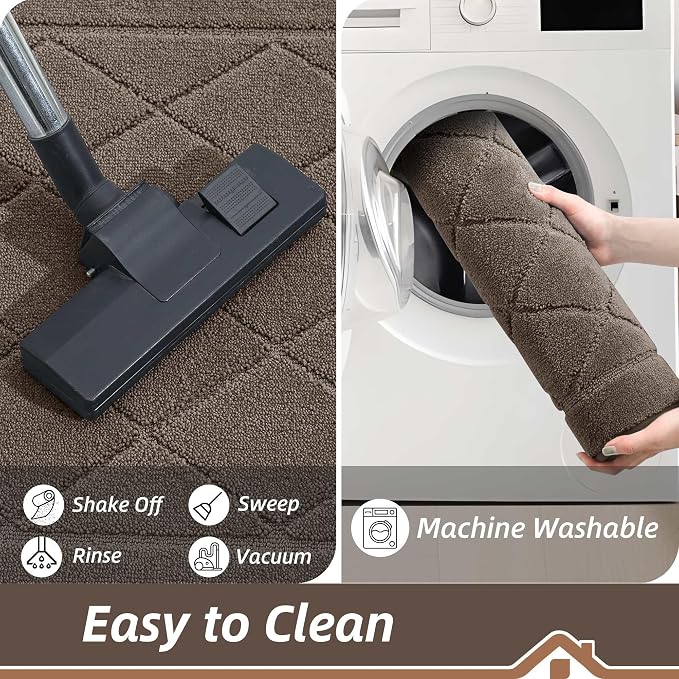 BEQHAUSE Dirt Trapper Door Mat 24" x 36", Doormat Non-Slip Entryway Rugs