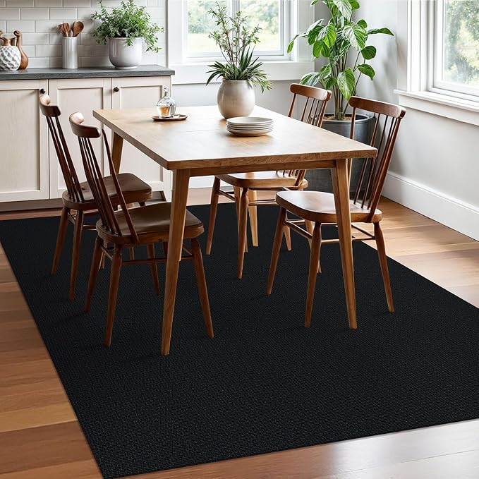 EARTHALL Washable Area Rugs 5x7 Ft Non Slip Living Room Rugs Cotton Rubber