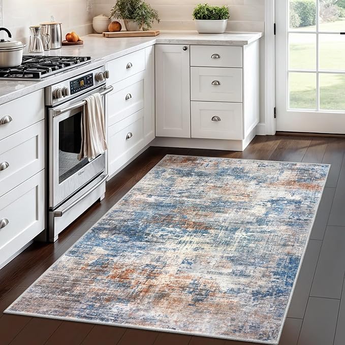 IOHOUZE Abstract Area Rug 4x6 Ft Washable Rugs