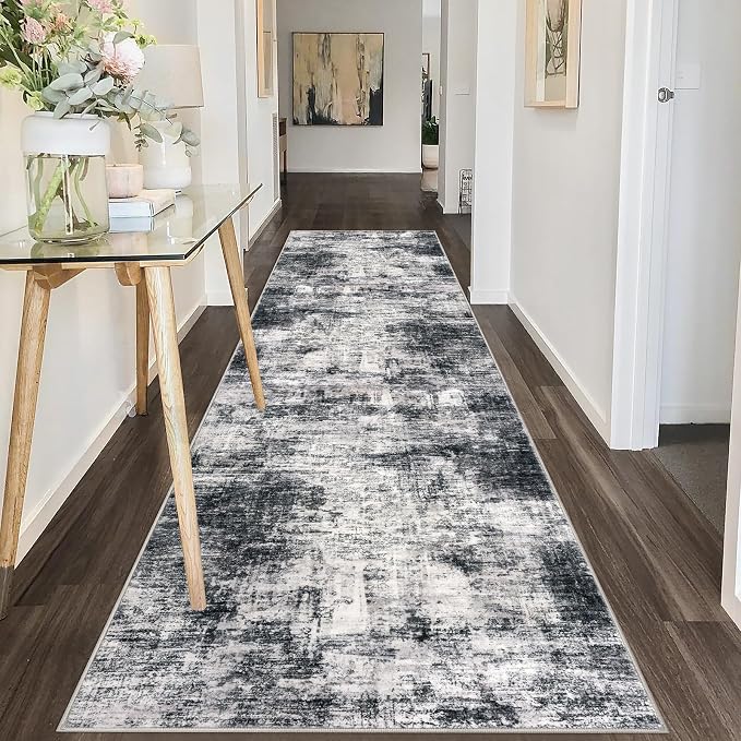 IOHOUZE Abstract Runner Rug 3x10 Ft Washable Runners