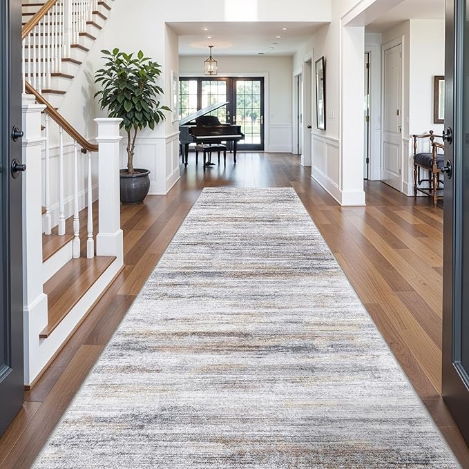 4x12 Runner Rug for Wide Hallway: Long Washable Runners for Entryway Living