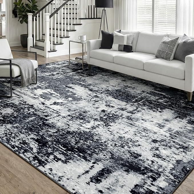 RELEANY Washable Area Rugs 6'x9' Non-Slip Modern Abstract Soft
