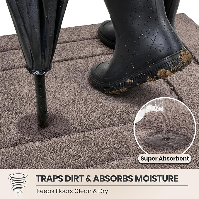 PURRUGS Dirt Trapping Door Mat 32" x 47", Non-Slip/Skid Machine Washable