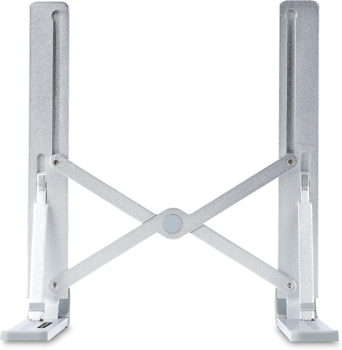 StarTech.com Foldable Laptop Riser Stand, Portable Height Adjustable Ergonomic Laptop Stand, Ventilated Aluminum Frame Supports 22lb (10Kg), Tilt/Raised/Angled Laptop/Tablet Stand (Laptop-Riser-BAR)
