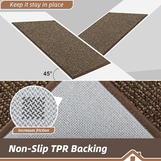 BEQHAUSE Dirt Trapper Door Mat 32" x 72", Non-Slip Washable Doormats Entrance