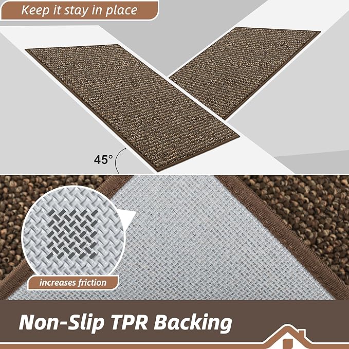BEQHAUSE Dirt Trapper Door Mat 20" x 32", Non-Slip Washable Doormats Entrance