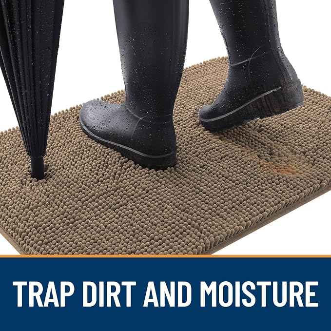 OLANLY Dog Door Mat for Muddy Paws 59x35, Absorbs Moisture and Dirt, Absorbent