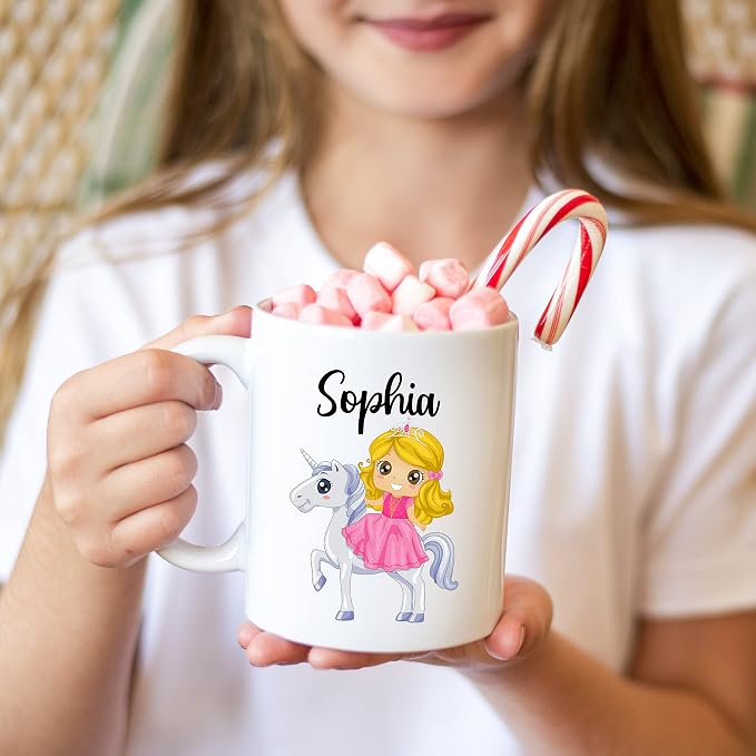 Personalized Mug for Kids, Girls | Customized Hot Chocolate, Coffee & Tea Cup |