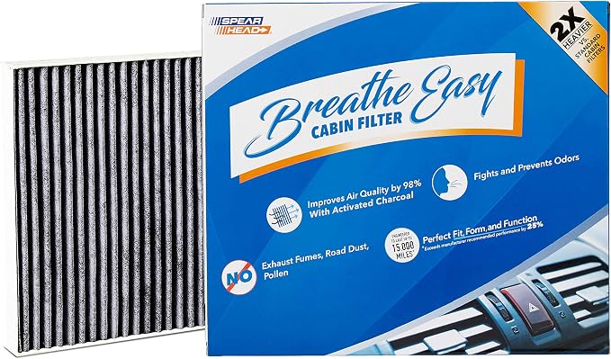 Spearhead Odor Defense Breathe Easy AC & Heater Cabin Filter, Fits Like OEM