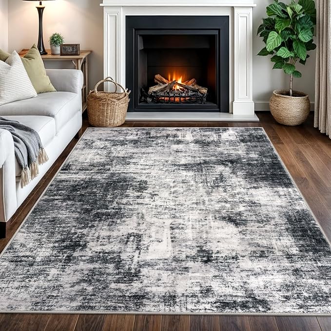 IOHOUZE Modern Abstract Area Rugs 5x7 Ft Washable Rugs