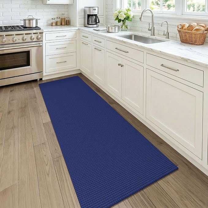 KOZYFLY Woven 2x7 Washable Kitchen Runner Rug, Non Slip Runners