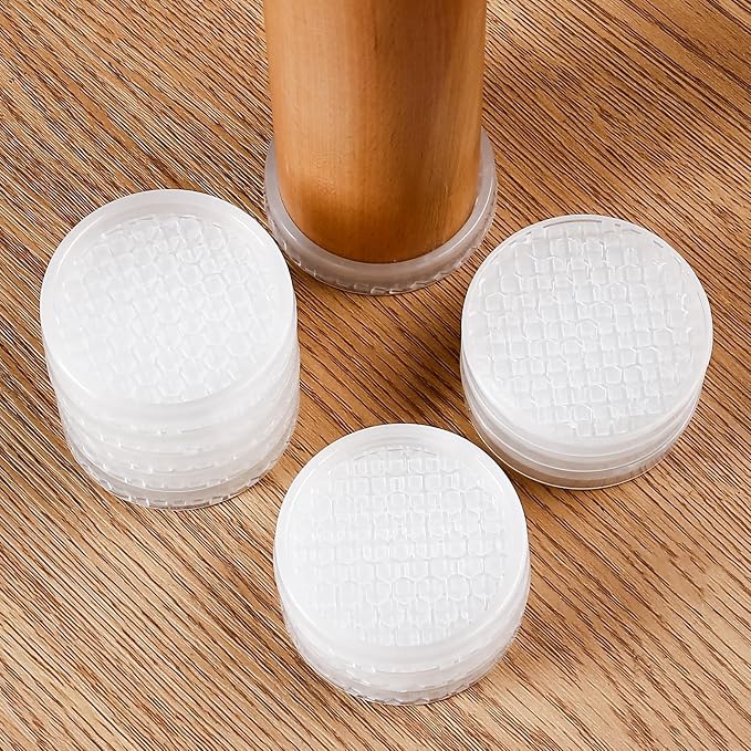 2" Clear Rubber Caster Cups-12PCS Furniture Coasters