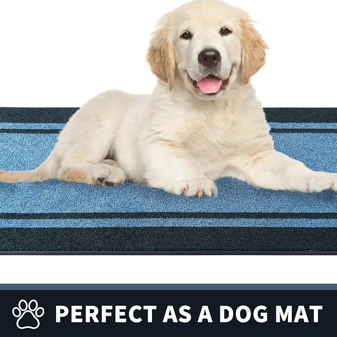 PURRUGS Dirt Trapping Door Mat 20" x 32", Non-Slip Machine Washable Entryway Rug