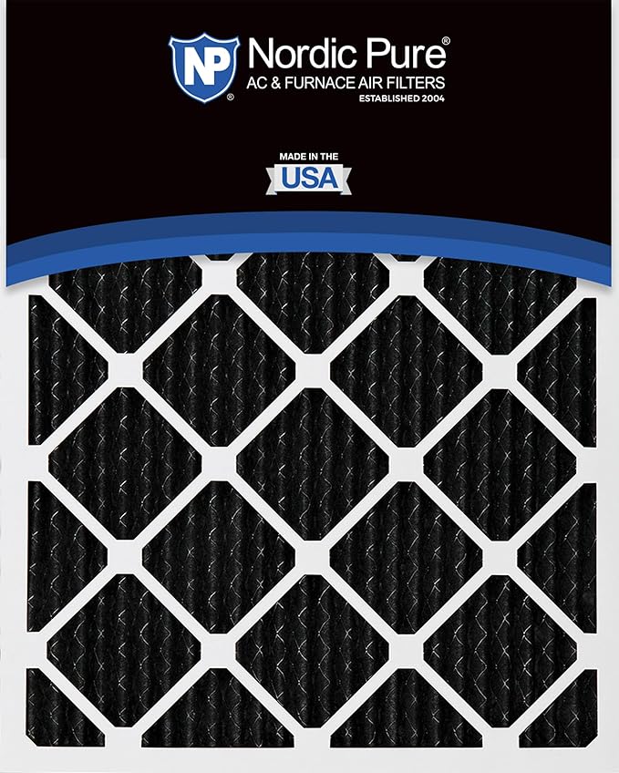 Nordic Pure 20x20x1 Pure Carbon Pleated Odor Reduction Furnace Air Filters 2