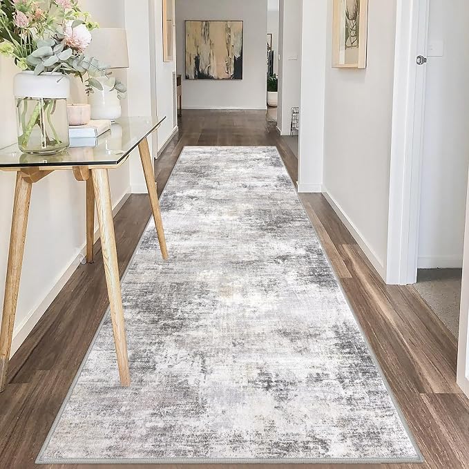 IOHOUZE Abstract Runner Rug 3x10 Ft Washable Runners