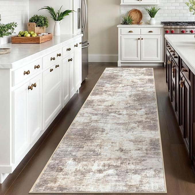 IOHOUZE Abstract Runner Rug 3x10 Ft Washable Runners