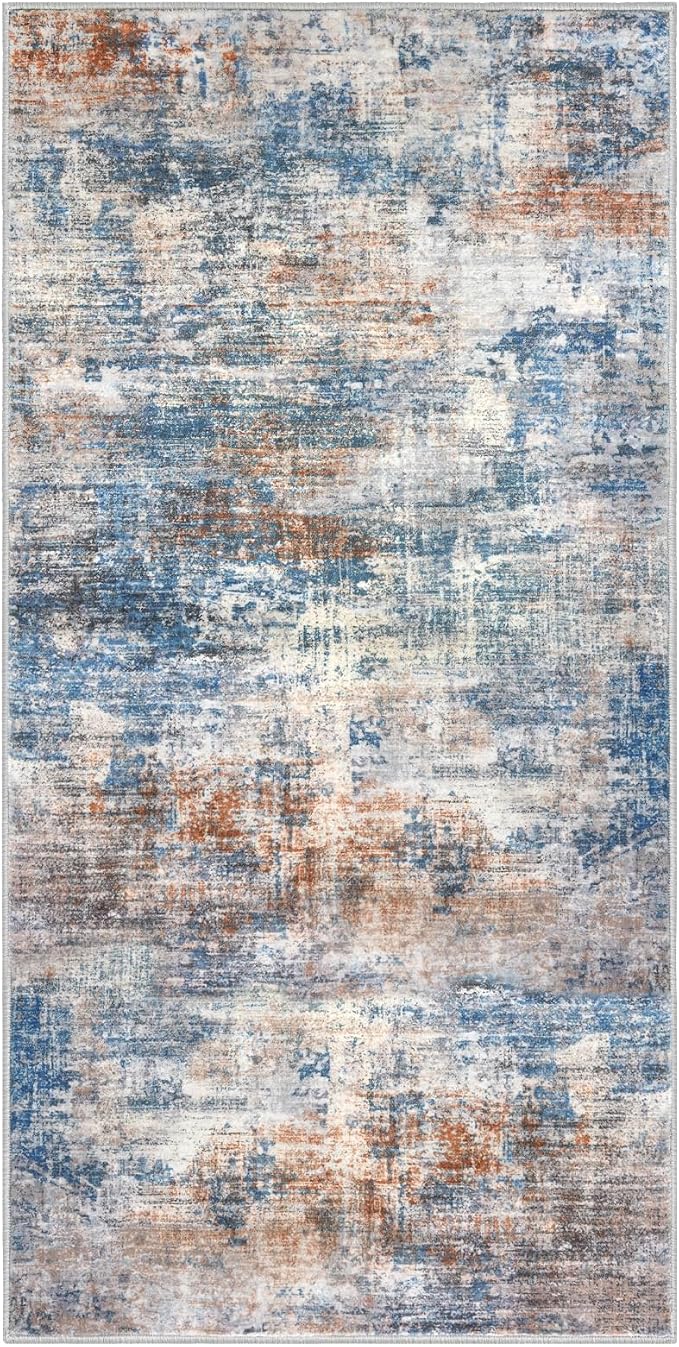 IOHOUZE Abstract Runner Rug 3x6 Ft Washable Runners