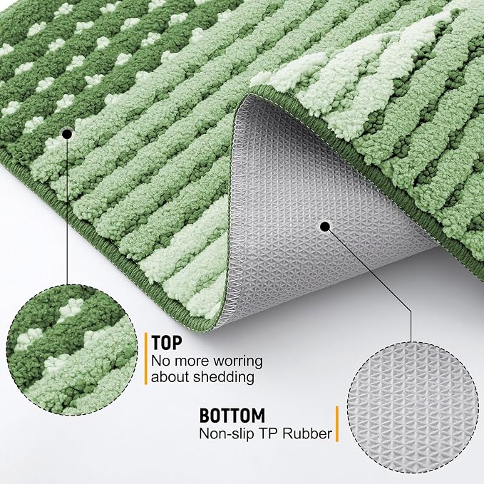Kitinjoy Indoor Outdoor Door Mat, 48x32 Non-Slip Absorbent Dirt Trapper