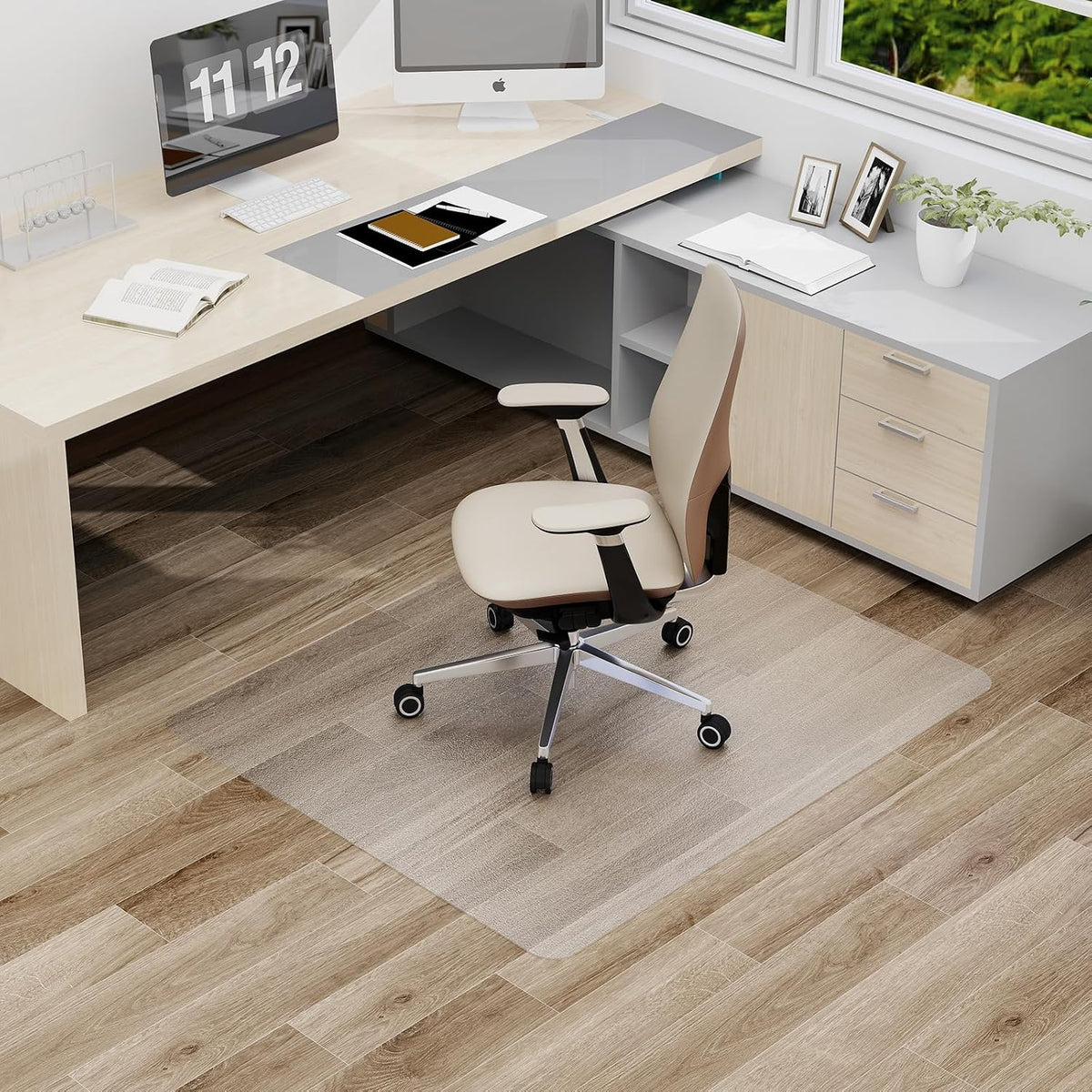 2mm Thicker Clear Office Chair Mat, 36"x48" Rolling Chair Floor Protector