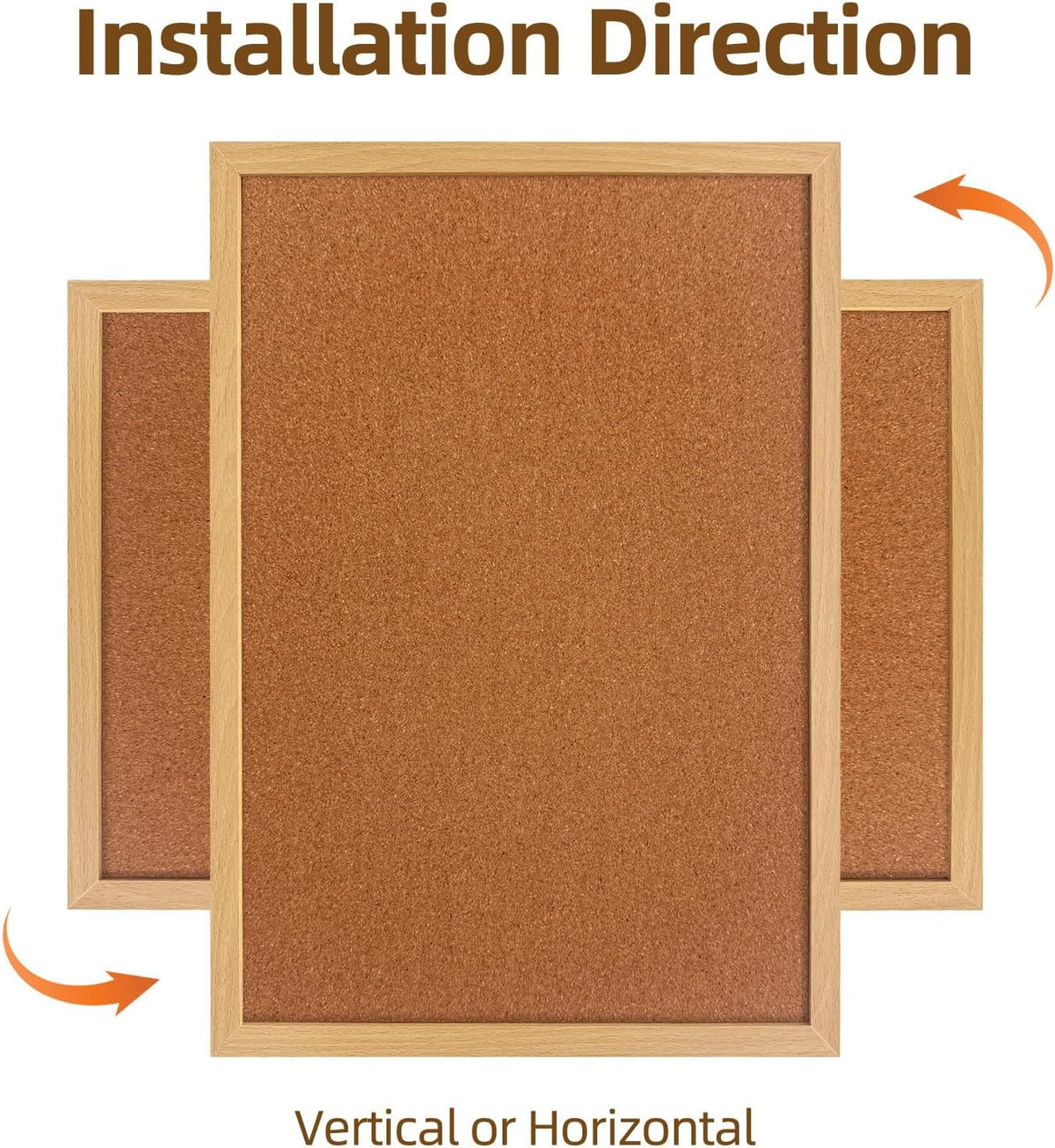 Cork Bulletin Board, 24 X 36 inches with Oak Wood Finish Frame, for Wall Office Home and School