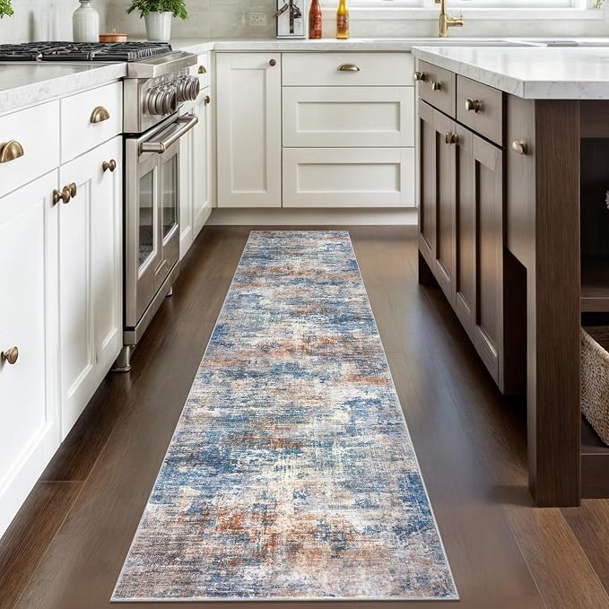 IOHOUZE Abstract Runner Rug 2x8 Ft Washable Runners
