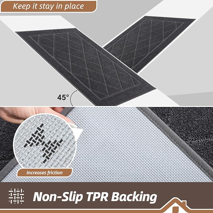 BEQHAUSE Dirt Trapper Door Mat 24" x 36", Doormat Non-Slip Entryway Rugs