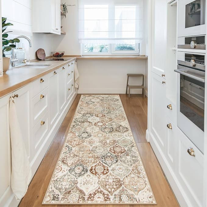 Lahome Moroccan Trellis Hallway Runner Rug, 2x6 Kitchen Runner Rugs Non Skid