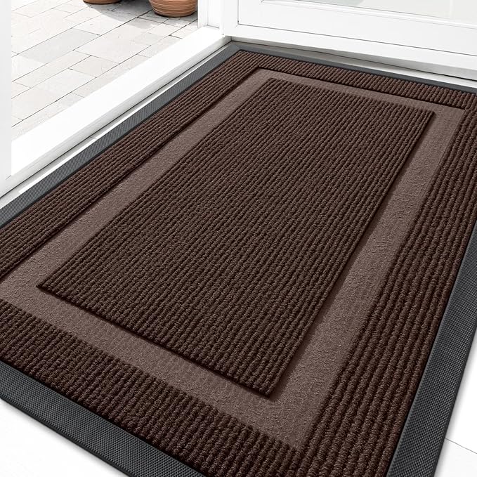 OLANLY Front Door Mat Indoor Outdoor Entrance, Waterproof All-Season,