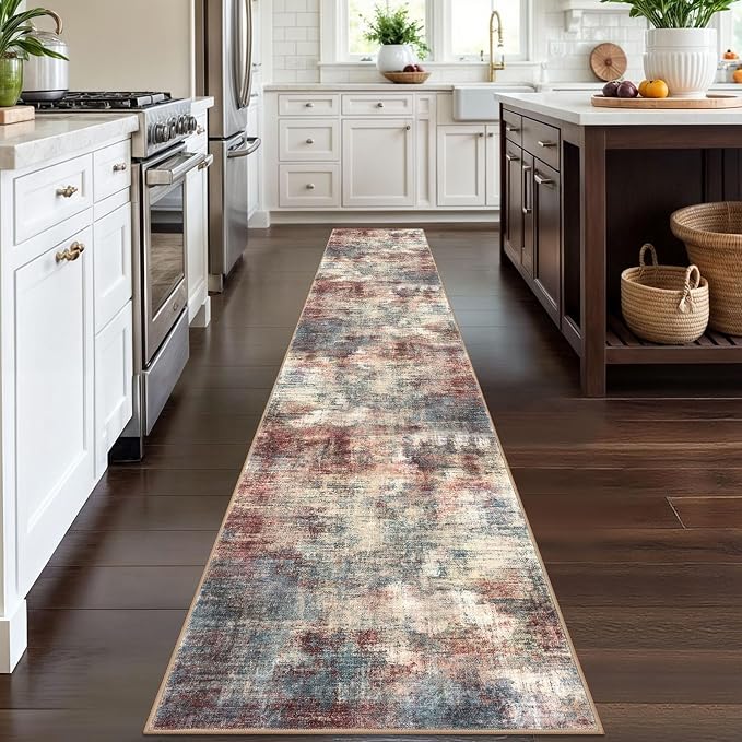 IOHOUZE Abstract Runner Rug 2x12 Ft Washable Runners