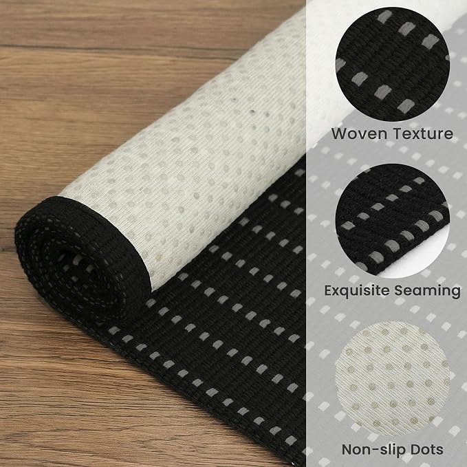 EARTHALL Washable Runner Rug 2x6 Ft Non Slip Runners