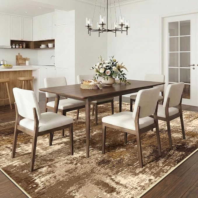 RELEANY Washable Area Rugs 5'x7' Non-Slip Modern Abstract Soft