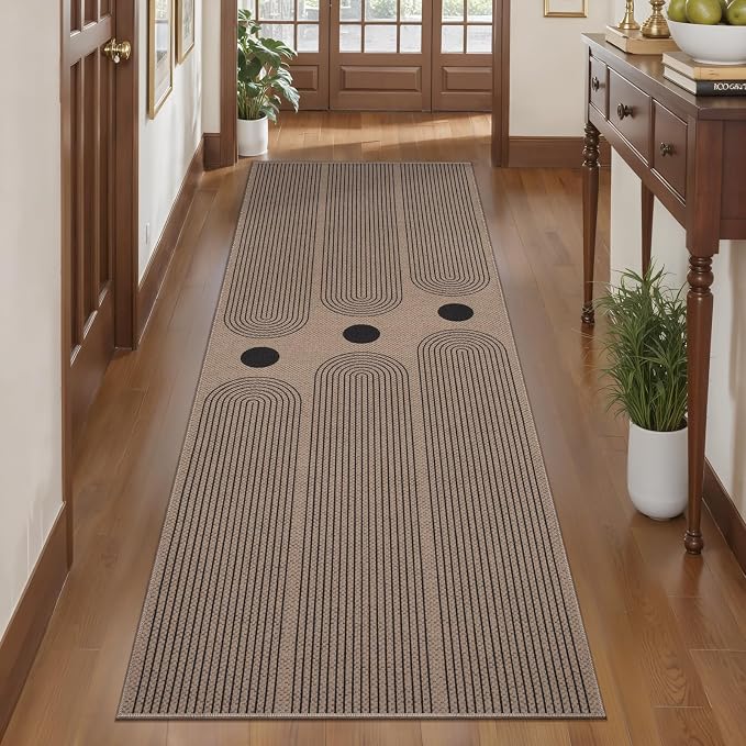 Tangsoo Rainbow Easy Jute Rug 2x6 Washable Runner