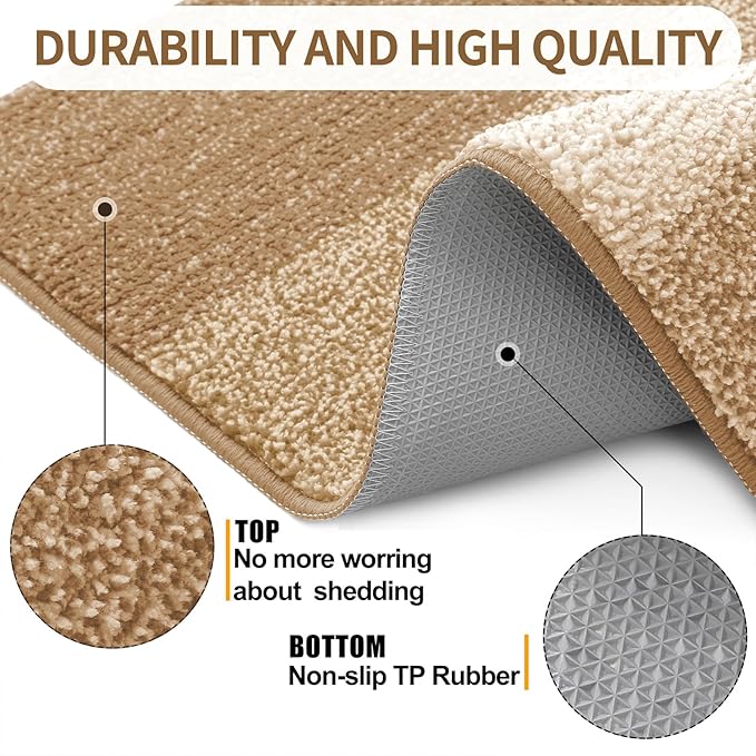 Kitinjoy Indoor Outdoor Door Mat, 40x24 Non-Slip Absorbent Dirt Trapper