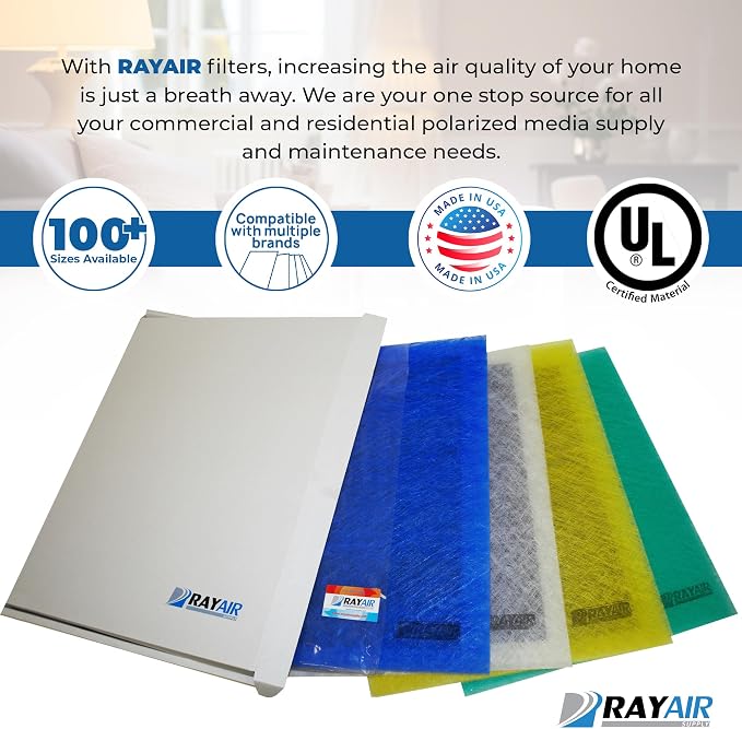 RAYAIR SUPPLY 16x25 Replacement Filter Pads Compatible