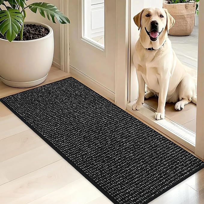 BEQHAUSE Dirt Trapper Door Mat 20" x 48", Non-Slip Washable Doormats Entrance