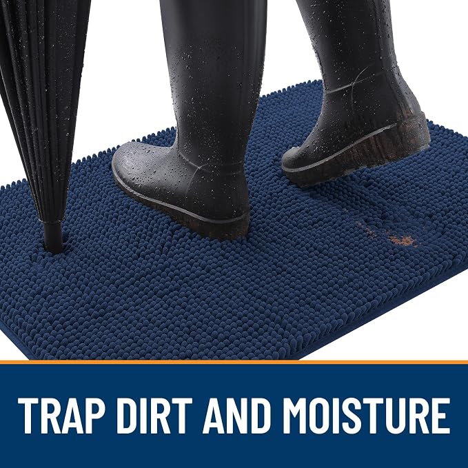 OLANLY Dog Door Mat for Muddy Paws 47x17, Absorbs Moisture and Dirt, Absorbent