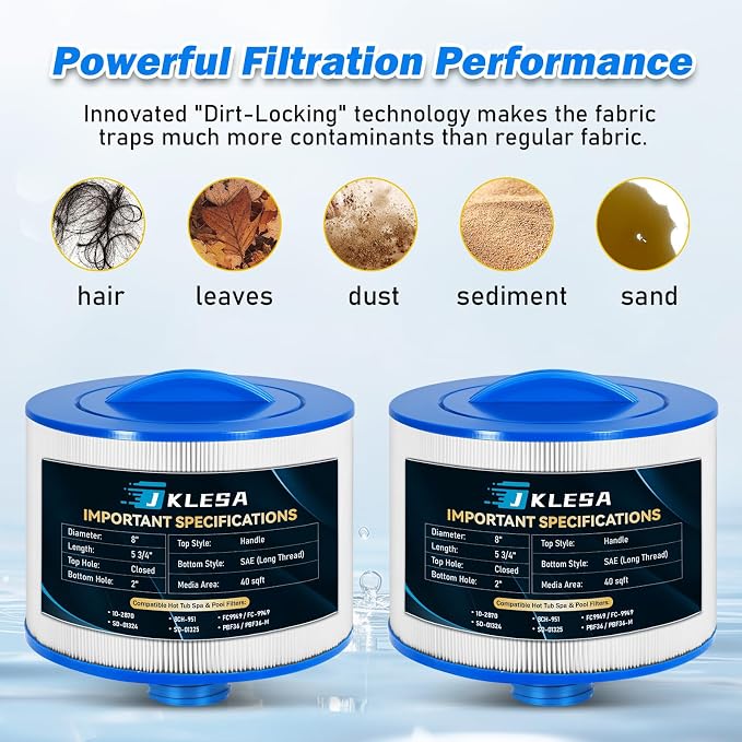 Spa Filter Compatible with 2013+ Bullfrog/Wellspring 10-2870, Unicel 8CH-951