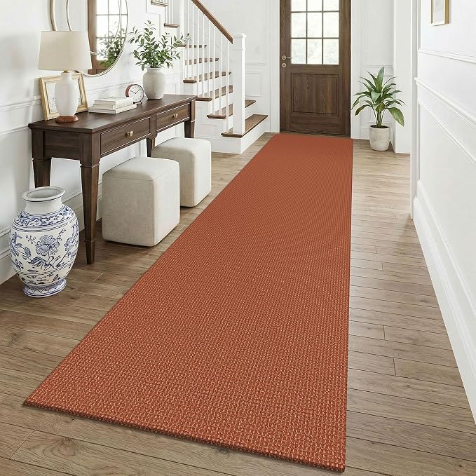KOZYFLY Orange 2.5'x12' Runners Rugs