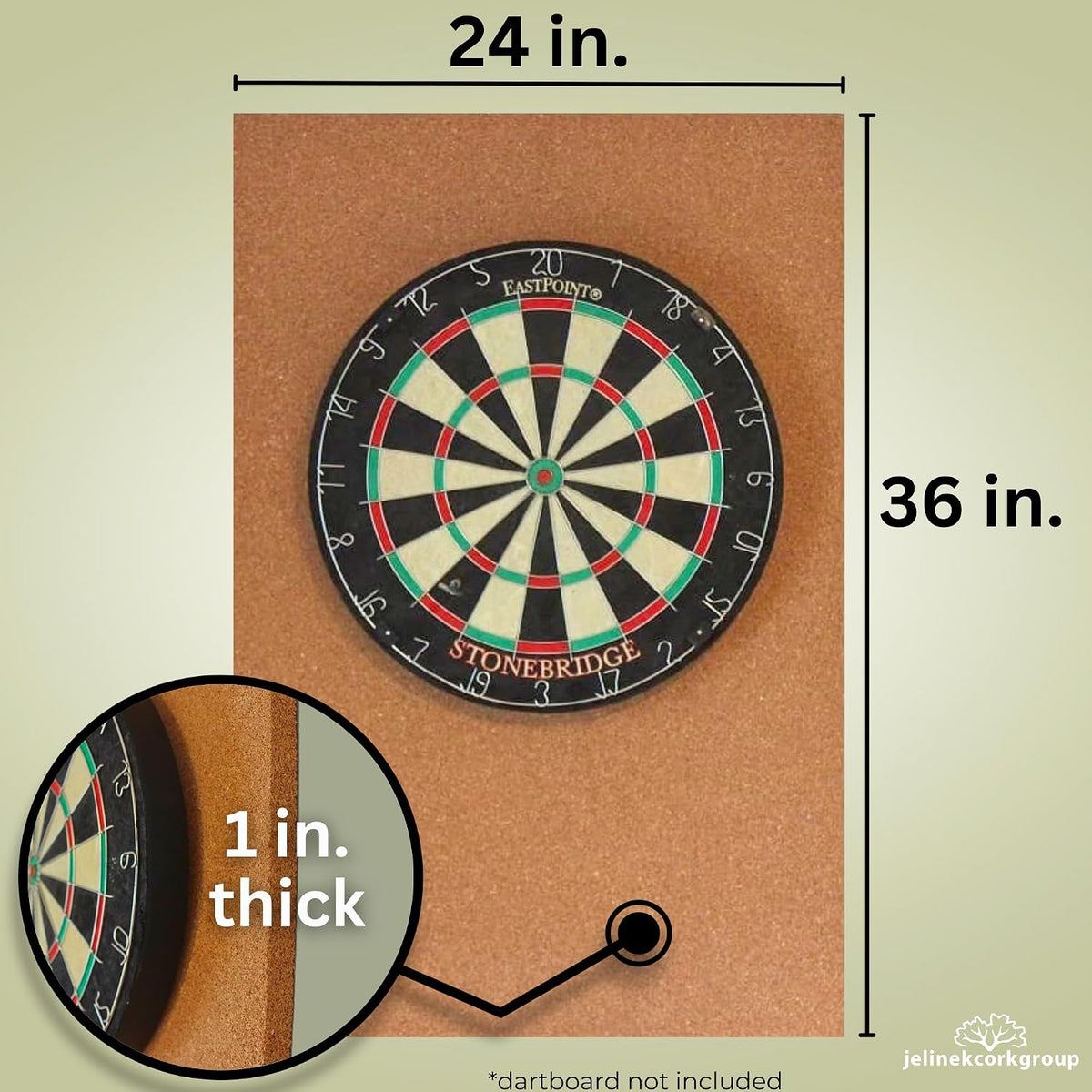 Jelinek Cork Dart Board Backer Wall