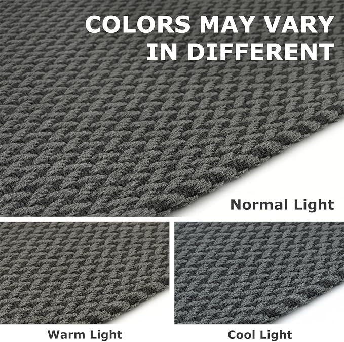 IOHOUZE Small Area Rug 2x3 Washable Woven Rugs