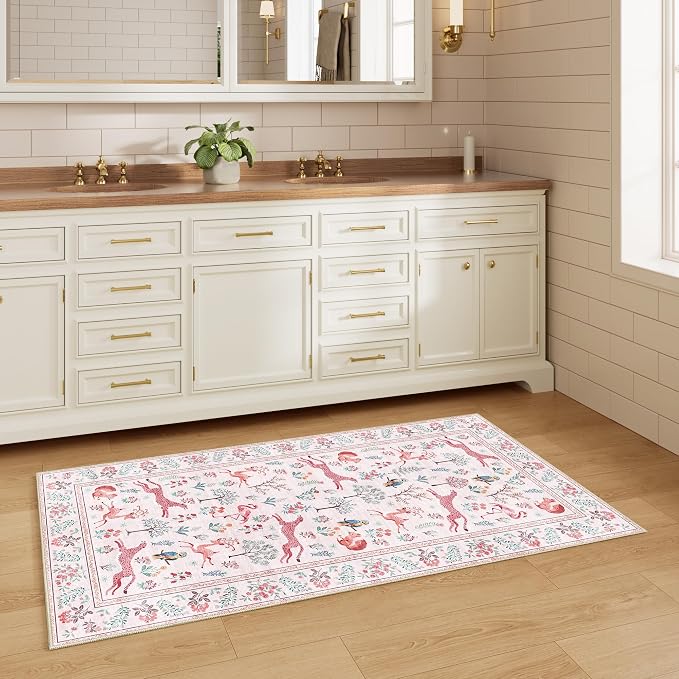 DUKINO 2x4 Rug for Hallway, Washable Kitchen Runner Rug