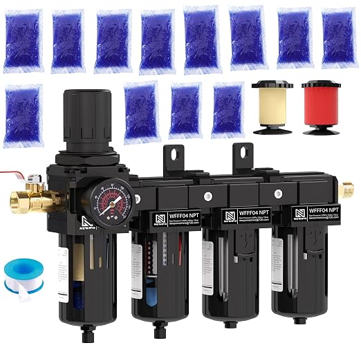 NEWPO 1/2'' NPT 4 Stage Air Dryer