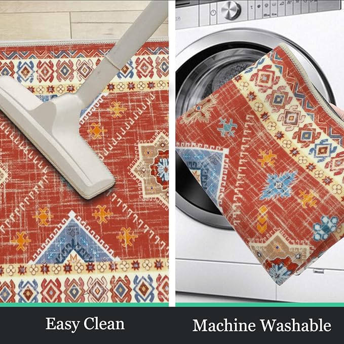 HEBE Boho Kitchen Rug Sets 3 Piece
